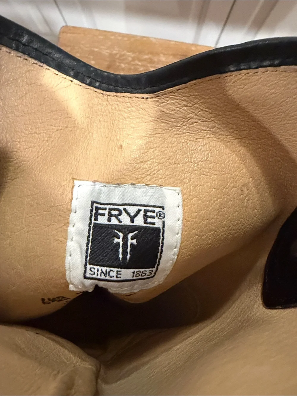 Frye Black Leather Knee-High Riding Boots with Button Accent